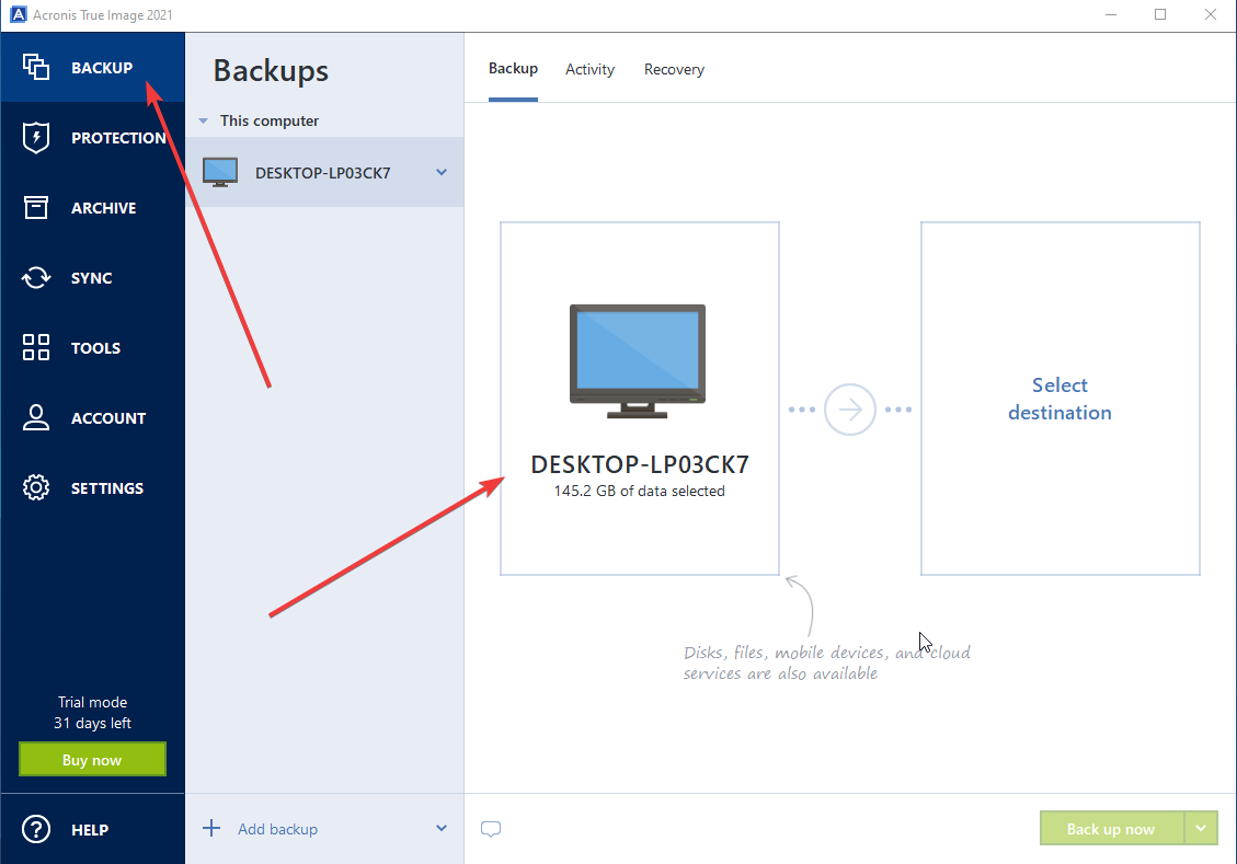 acronis true image how long to backup to cloud